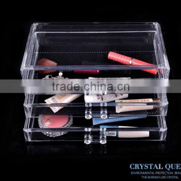 clear acrylic cosmetic & makeup organizer with 3 drawer wholesale                        
                                                Quality Choice