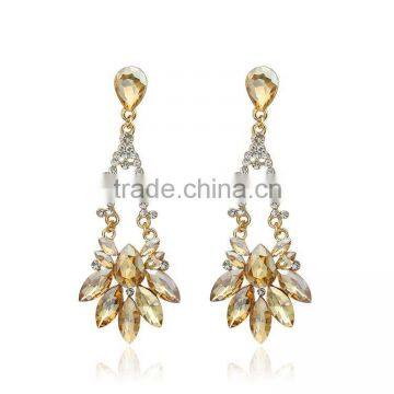 2016 New Vintage Style Dangling Chandelier Red Crystal Earrings Fashion Instyle photo-5