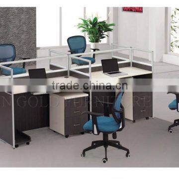 Wooden office cubicle workstation for 4 person ( SZ-WSB308)