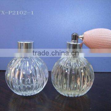 60ml Heave edge glass perfume bottle with Atomizer Bulb Bottles(JX-P2102-1)