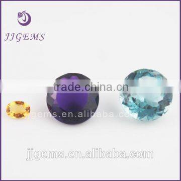 Wholesale amethyst round shape synthetic gems hydrothermal quartz