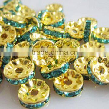 Popular Fashion Bright Yellow Crysta spacer beads! Loose Round Spacers 4mm to 10mm in Bulk