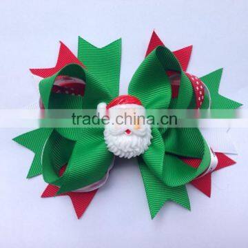Hot-sales Christmas Hair Bow Hair Clip Baby Red and Green Bow Newborn Hairpin Kids Girl Hair Accessories CB-3392