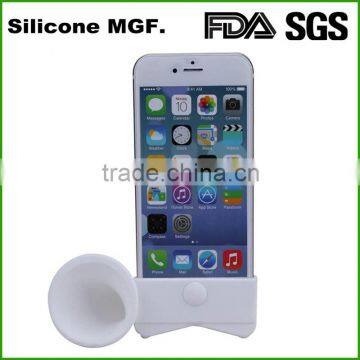 Hot Portable Soft Silicone Sound Amplifier Loud-speaker Horn Stand for IPhone 5 photo-4