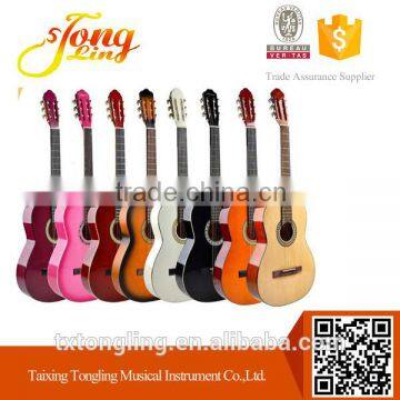 Differrent color quality student beginner 38 Size Ripple Pattern Colour basswood acoustic folk guitar