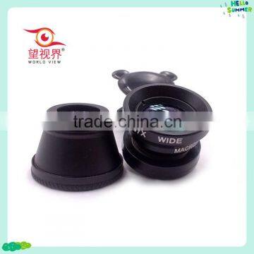 Mobile phone 3 in 1 clip 0.65X Wide angle+Macro+Fish eye lens for cell phone/ip/pad/tablet