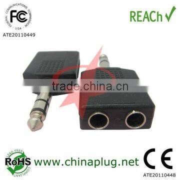 6.35mm male to female electrical plug adapter