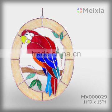 MX100029 tiffany style stained glass bird suncatcher for home decoration