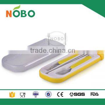 Cute Design Spoon Chopsiticks and Forks Sets Stainless Steel Kids Tableware With Box photo-3