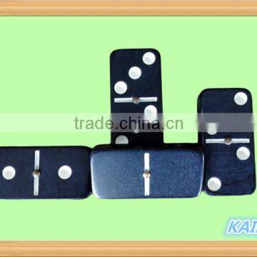 Double 6 black domino pack in wooden box