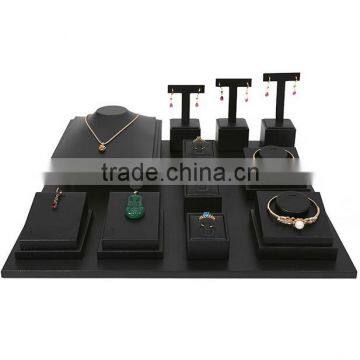 Custom LeatherBlack White Jewelry Display Set