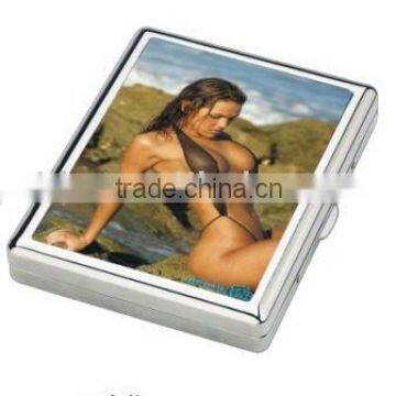 Cigarette case with stickers