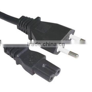 Italy 2 pin plug to IEC C7 power cord with IMQ certified