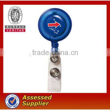 promotional round shape bule color badge holder