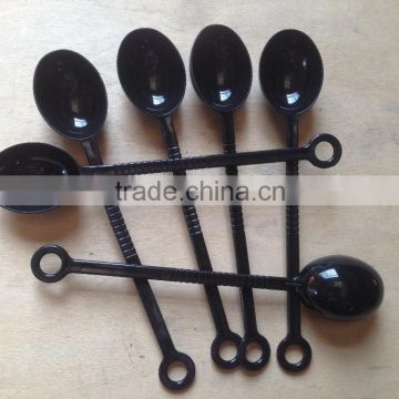 Plastic Measuring Spoons Cups Measuring Set for Baking Coffee-Black