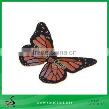 Sinicline Butterfly Shaped Laser Cut Woven Label Woven Patch