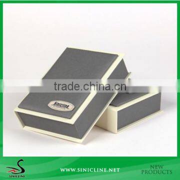Sinicline Book-shaped Packing Box With Leather Label Logo photo-2