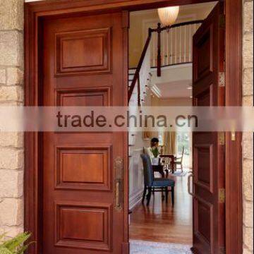 Solid wood double leaf door