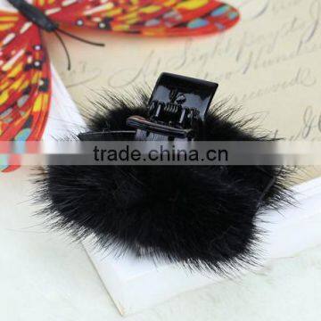 fur claw for girl hair accessories wholesale