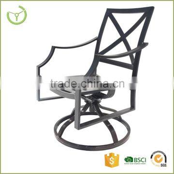 Garden aluminum dining swivel chair outdoor patio swivel lift chair