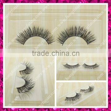 Wholesale Factory Price 100% real siberian mink fur false eyelash ; mink fiber lashes strip fake eyelashes