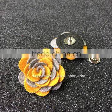Disciflorous Felt Flower Cluthes pins For Clothing,wholesale butterfly pins
