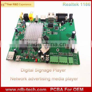 2014 New Network advertising media player /Digital signage Player PCBA PCB-09