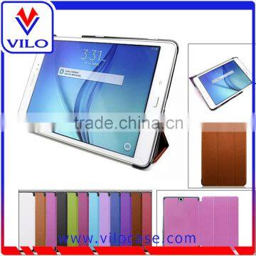 OEM smart flip hard back stand leather tablet case