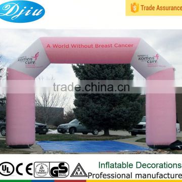 DJ-GM-43huge inflatable finish line arch in pink inflatable finish line advertising inflatable arch