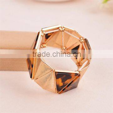 Fashion Jewelry 2016 Geometric Zinc Alloy Rose Gold Plated Leopard Bangle Bracelet photo-5