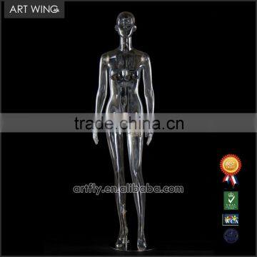 female clear plastic manneuqin, transparent lingerie mannequin