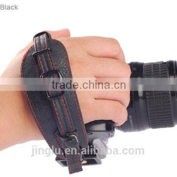 Black Faux Leather Hand Grip Wrist Strap For DLSR Camera for Canon for Nikon E1S