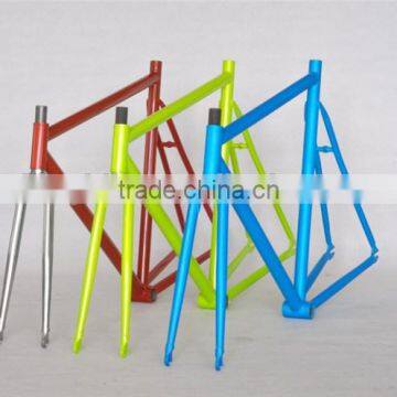 Colorful single speed chromoly bike frame 4130 CRMO fixie frame 700c OEM frame