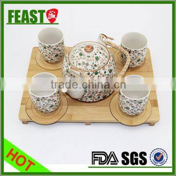 2015 Unique Customized Ceramic Tea Maker With Bamboo Tray photo-1
