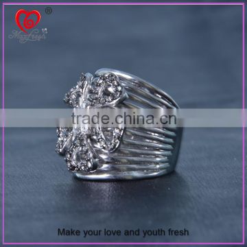 Wholesale new design roman ring silver stone ring designs top quality man ring silver