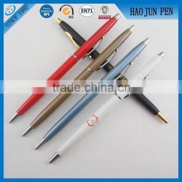 Hot Selling Slim Hotel Pen,Twist Multicolor Metal Ballpoint Pen With Custom Logo