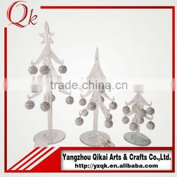 Wholesale Silver Pendants Decorated Glass Christmas Tree With Good Quality