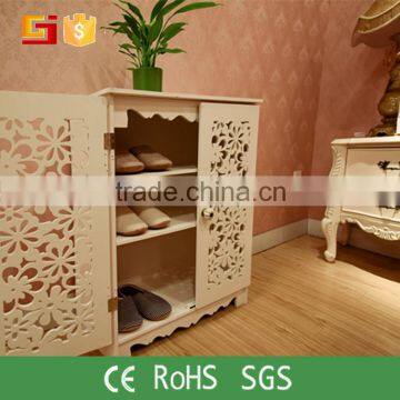 Elegant furniture stylish france style wooden shoe box cabinet