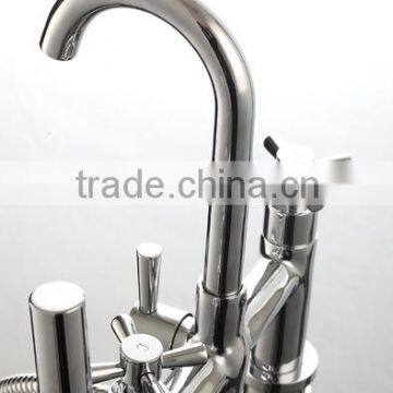 Chrome Finish Floor Stand Bathtub Shower