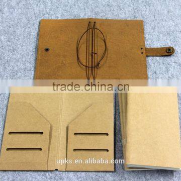Custom Logo Print Personalized Cheap Bulk Handmade Brown Paper Notebook