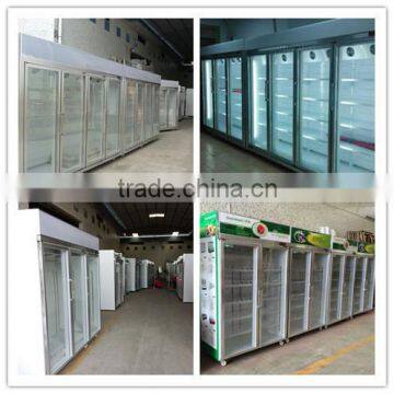 supermarket glass door display cabinet