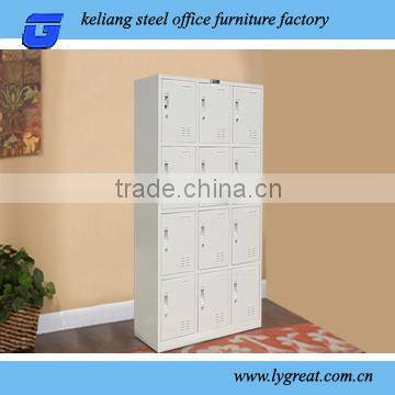 New style KD structure white grey 12 doors metal locker