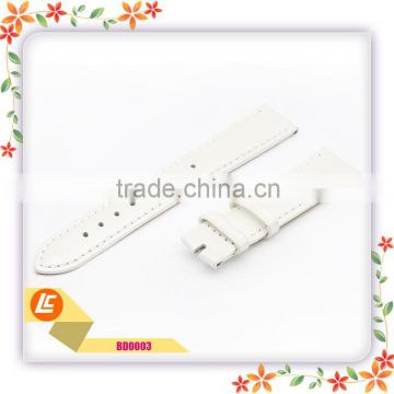 White Classical Design Leather Watch Band Bracelet Strap