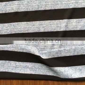 Shaoxing Zequn Textile New Knit Single Side Jacquard Stripes Fabric, Black and Blue Jersey Fabric for Garments photo-2