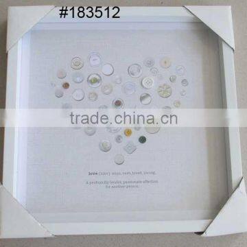 183512 PS picture Frame White 14x14in(one Heart)