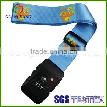 Fashion novelty luggage belt 2016, luggage strap with tsa lock