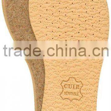 Natural Leather insoles on cork