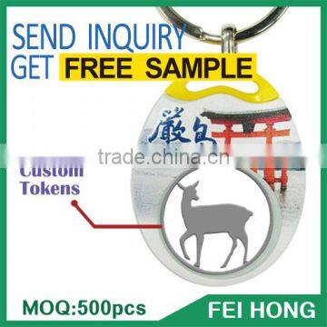 China Maker bulk cheap custom logo euro token metal promotional gift