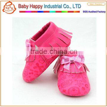 wholesale soft sole red baby leather shoes