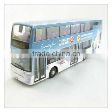 YLBU03 OEM full decal double-decker diecast metal bus toy